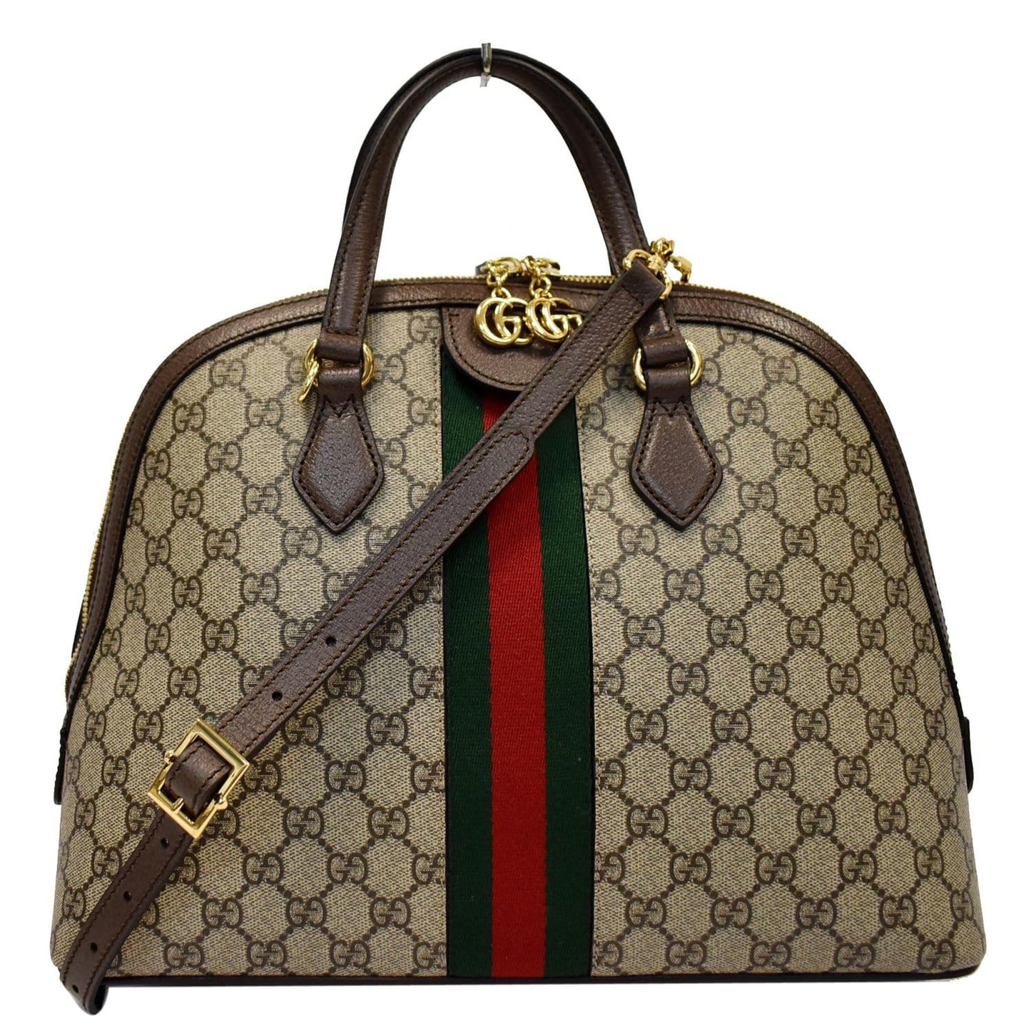 GUCCI Ophidia GG Canvas Medium Top Handle Shoulder Bag Beige 524533