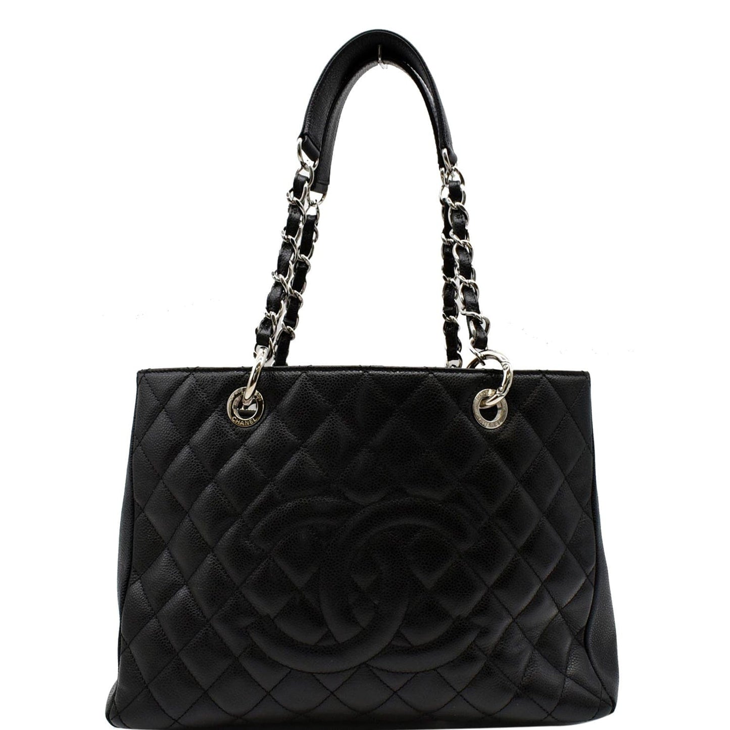 CHANEL Grand Shopping GST Caviar Leather Tote Bag Black