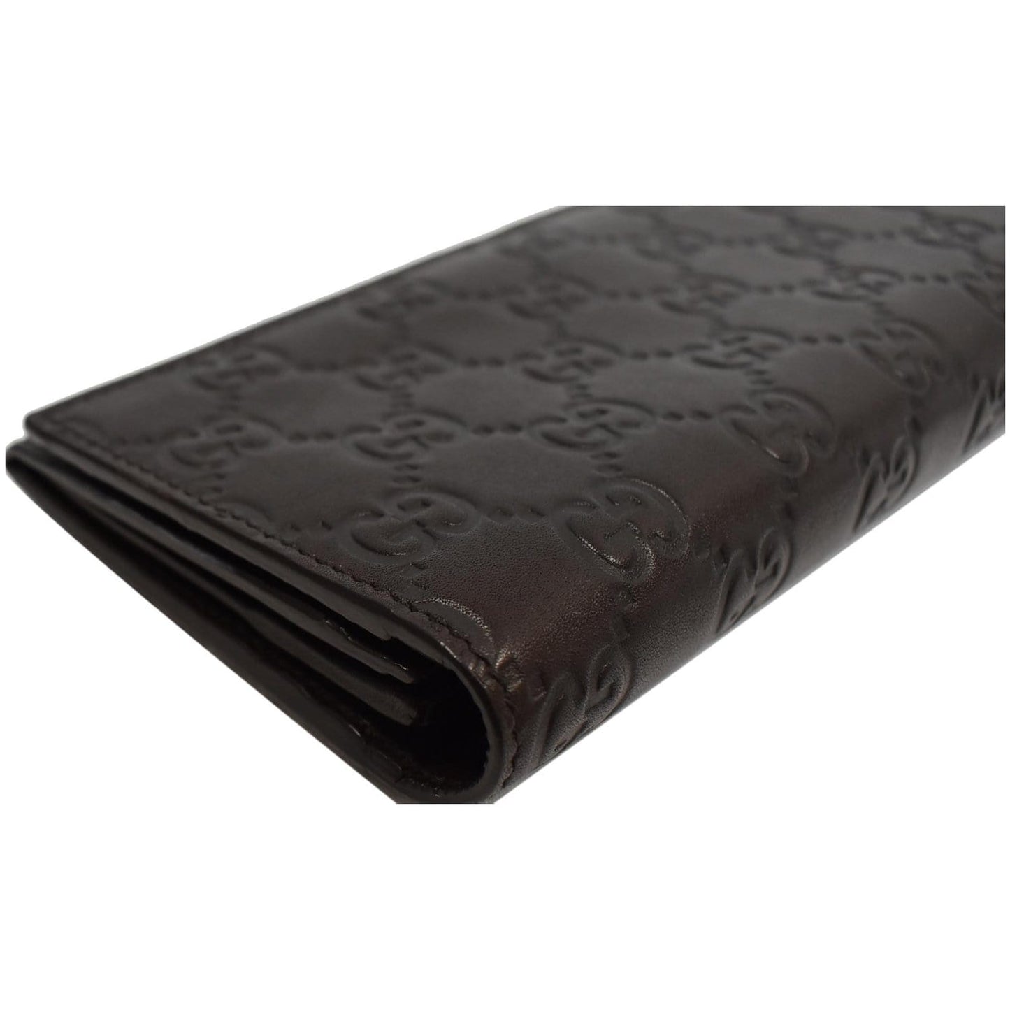 GUCCI Guccissima Continental Flap Wallet Black 233154
