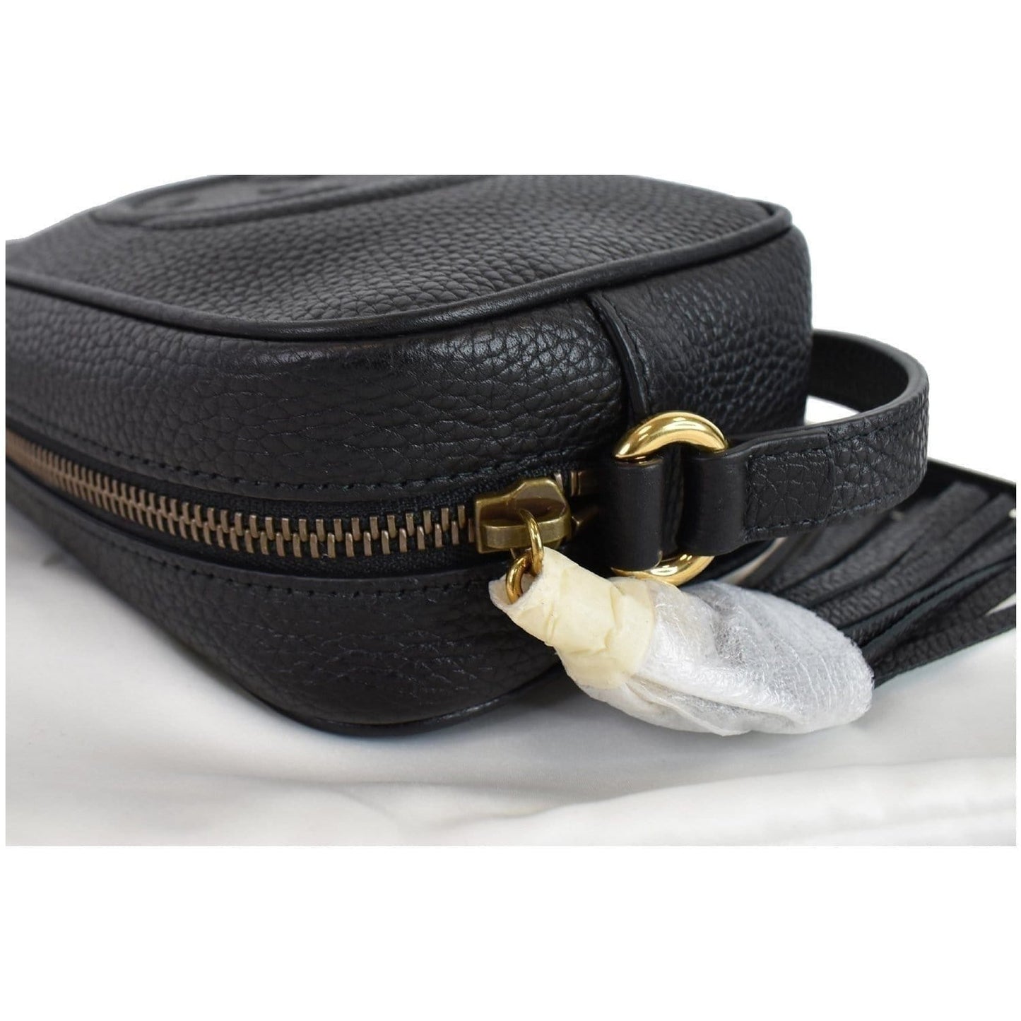 GUCCI Soho Disco Small Leather Crossbody Bag Black 347994