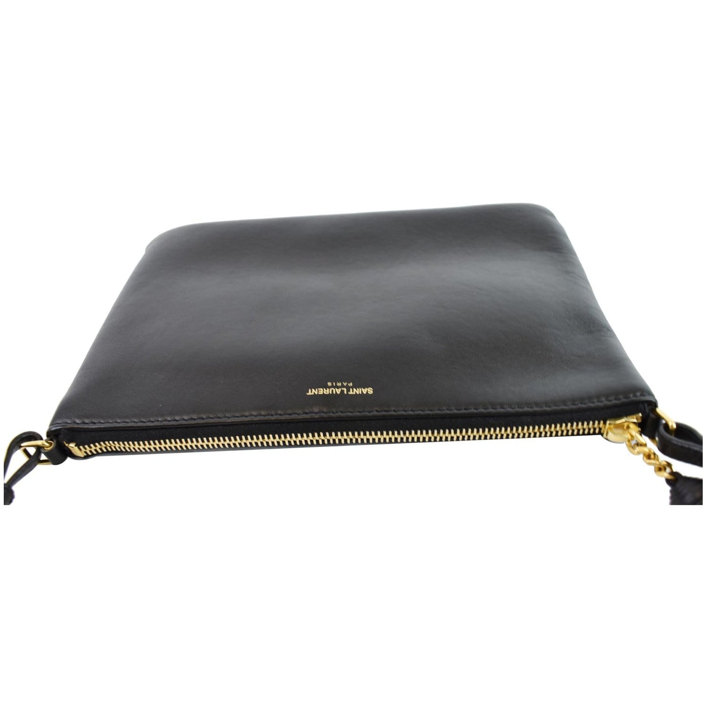 YVES SAINT LAURENT Teen Monogram Calfskin Leather Crossbody Bag Black
