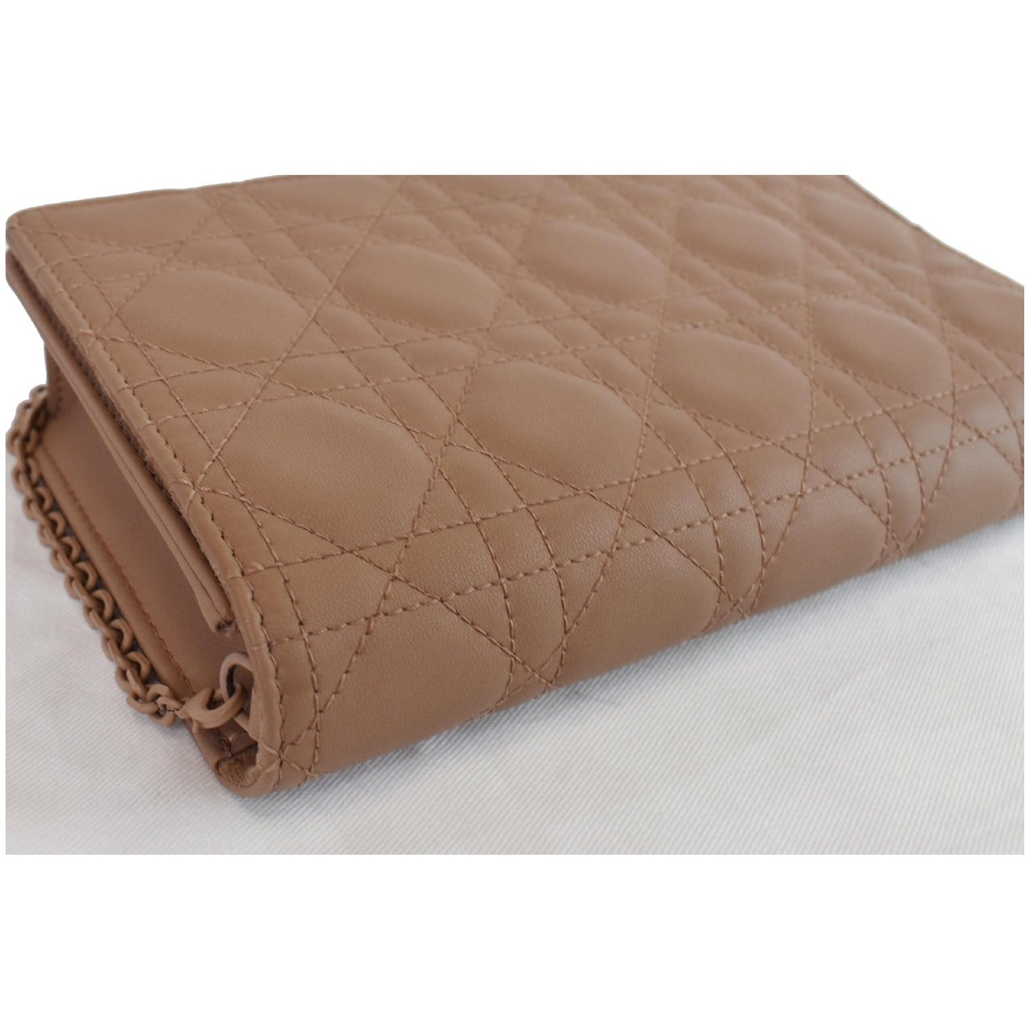 CHRISTIAN DIOR The Lady Dior Calfskin Chain Pouch Bag Blush Ultramatte - Final Sale