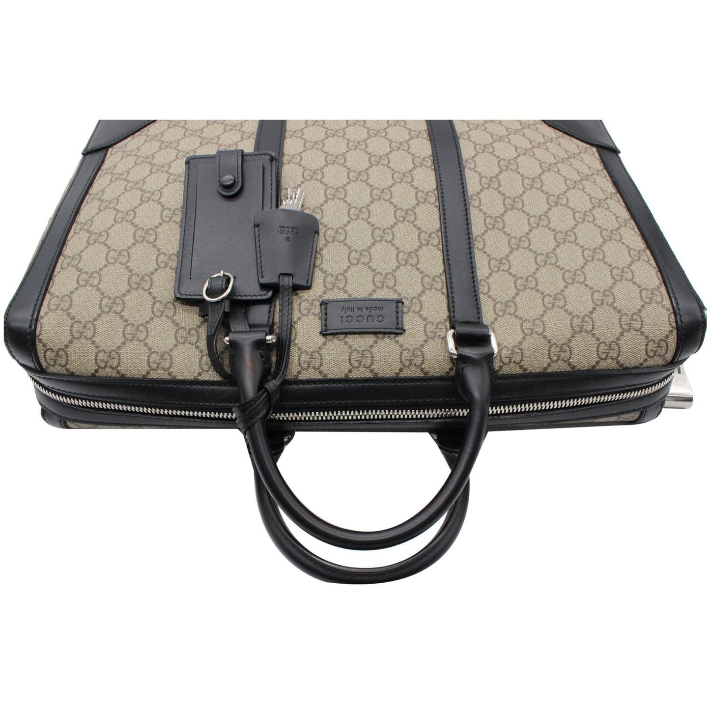 GUCCI Eden GG Supreme Canvas Briefcase Bag Beige 406384