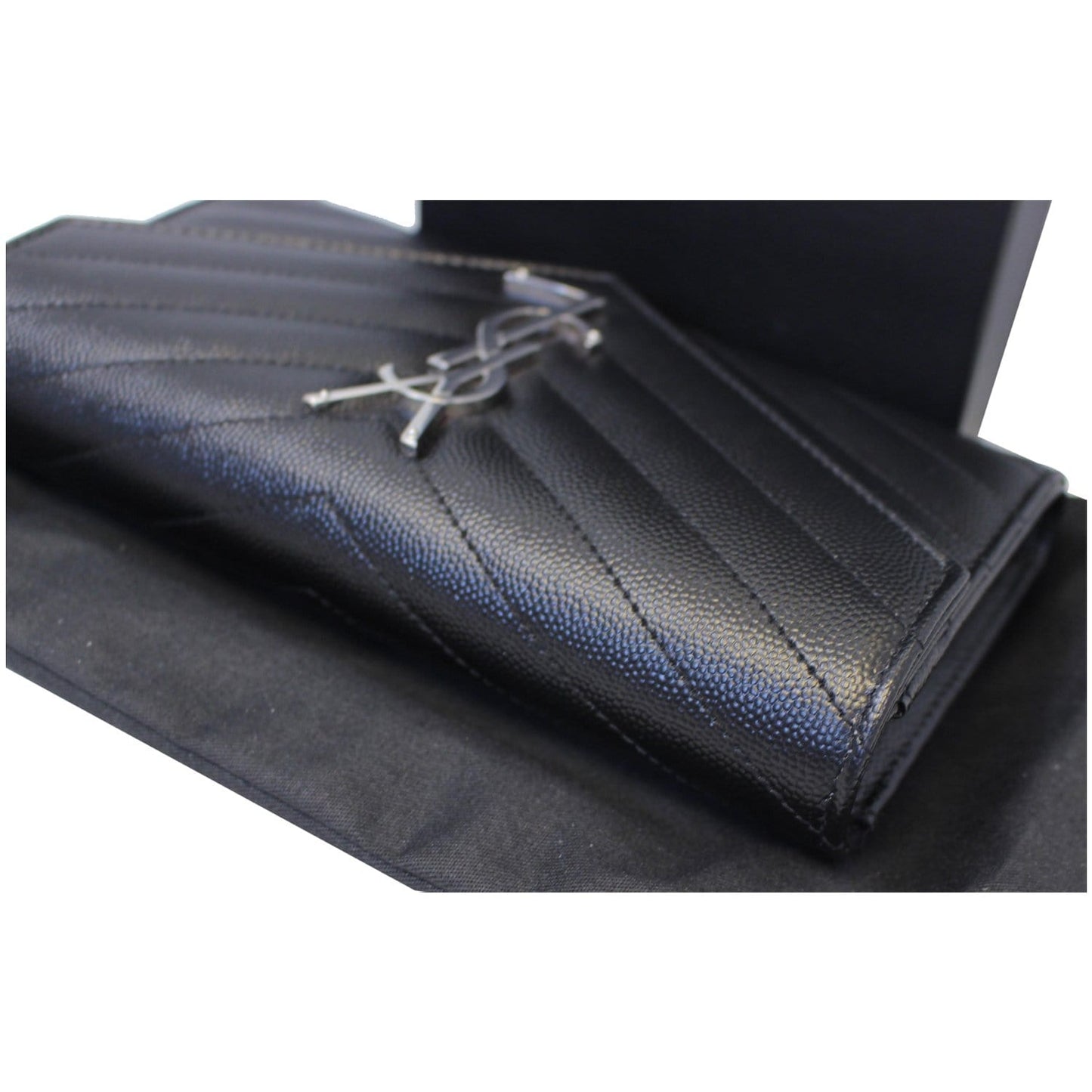 YVES SAINT LAURENT Large Grain De Poudre Wallet Black