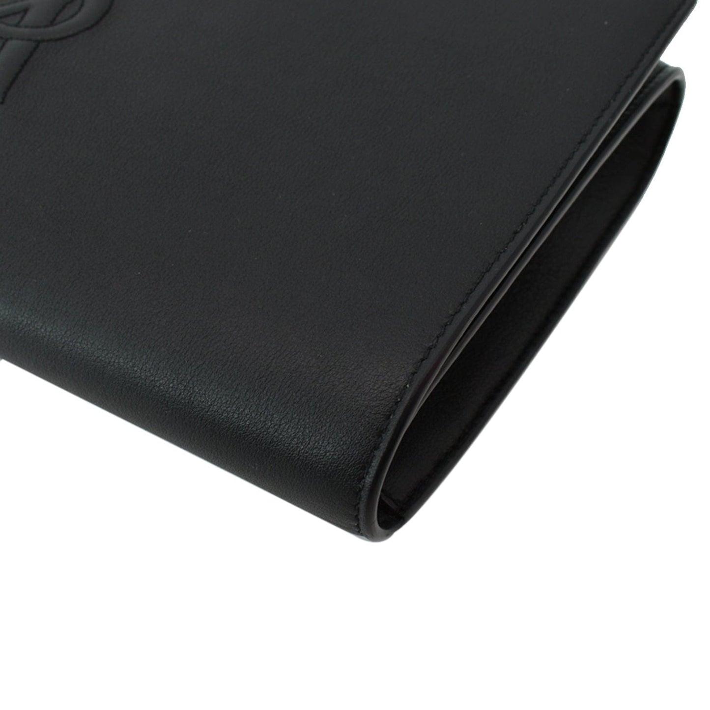 YVES SAINT LAURENT Leather Clutch Wallet Black