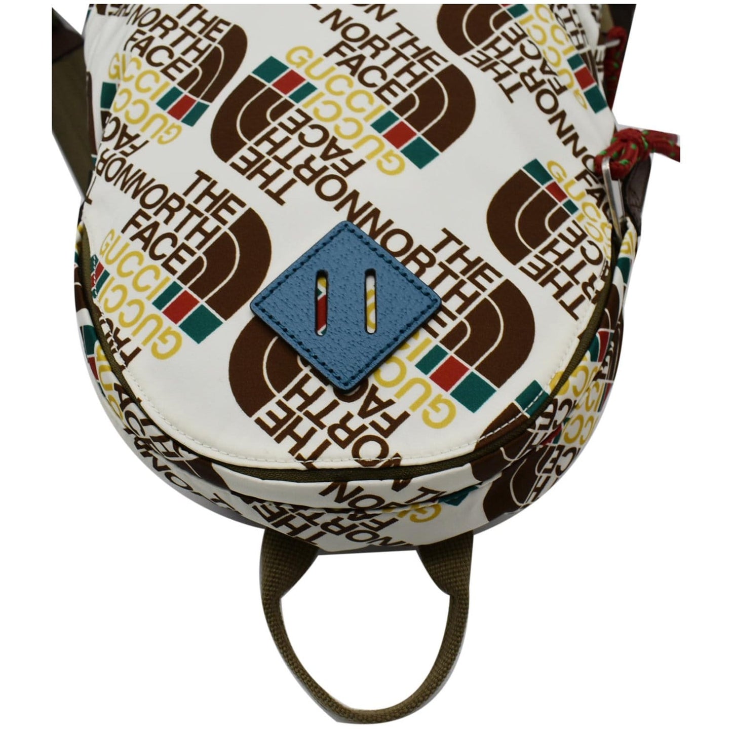 GUCCI The North Face Medium Nylon Leather Backpack White 650288