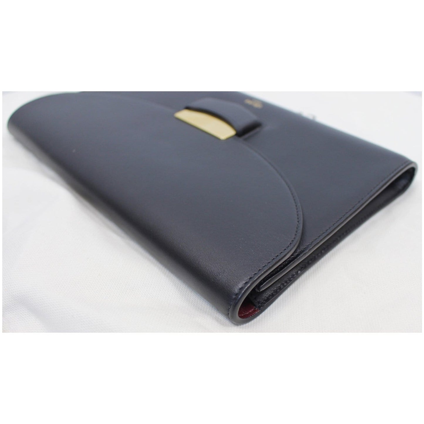 CELINE Trotteur Large Flap Multifunction Smooth Leather Wallet Black