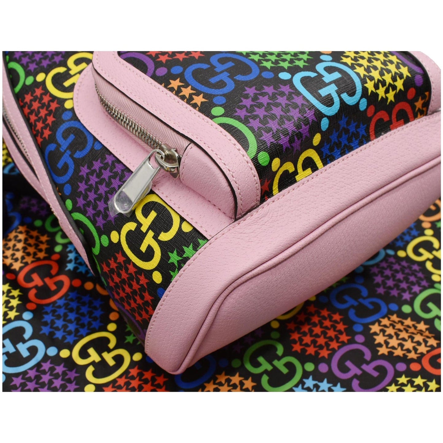 GUCCI Psychedelic GG Supreme Monogram Canvas Backpack Bag Multicolor 601296