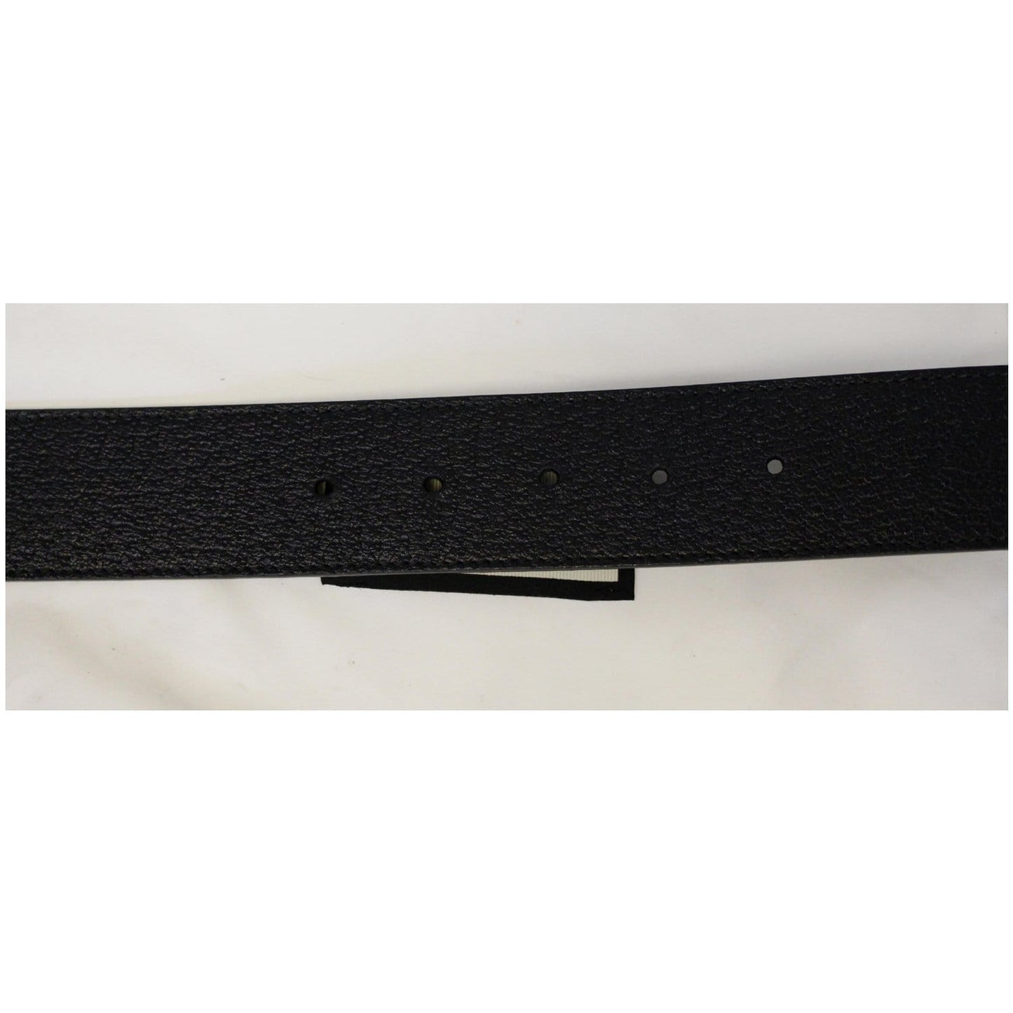 GUCCI Double G Buckle Leather Belt Black Size 37