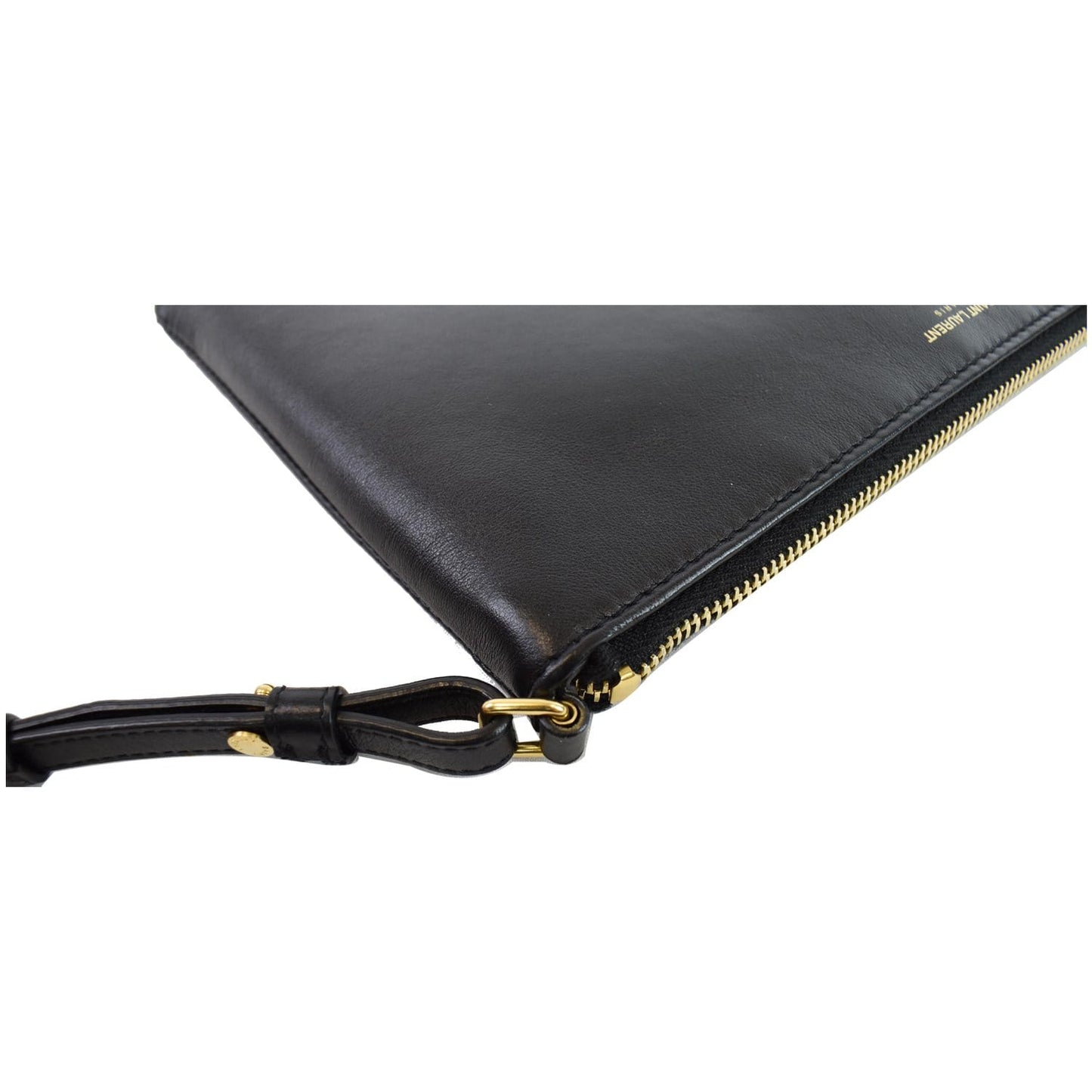 YVES SAINT LAURENT Teen Monogram Calfskin Leather Crossbody Bag Black