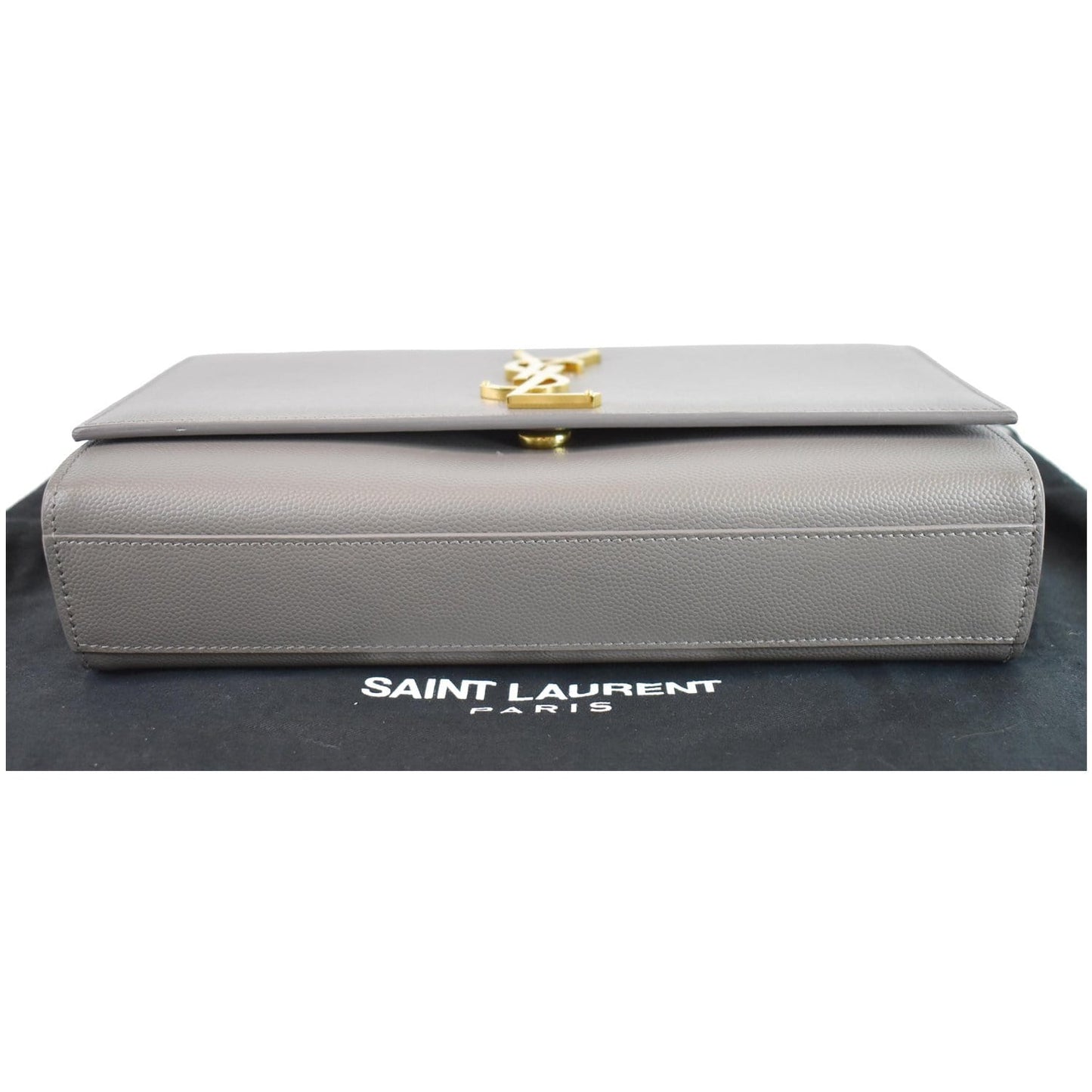 YVES SAINT LAURENT Kate Medium Leather Crossbody Bag Grey