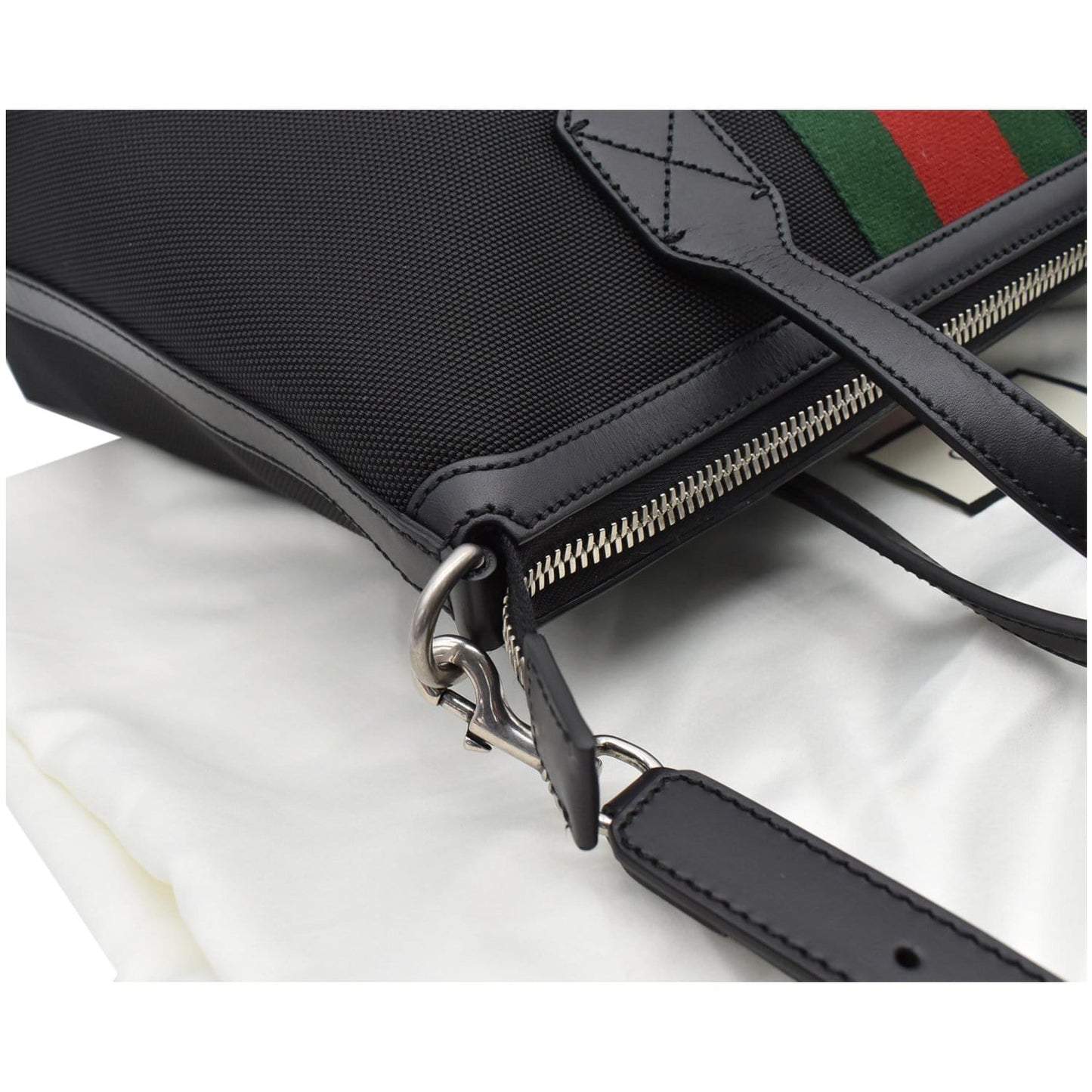 GUCCI Nylon Top Handle Tote Shoulder Bag Black 630923 - 20% OFF