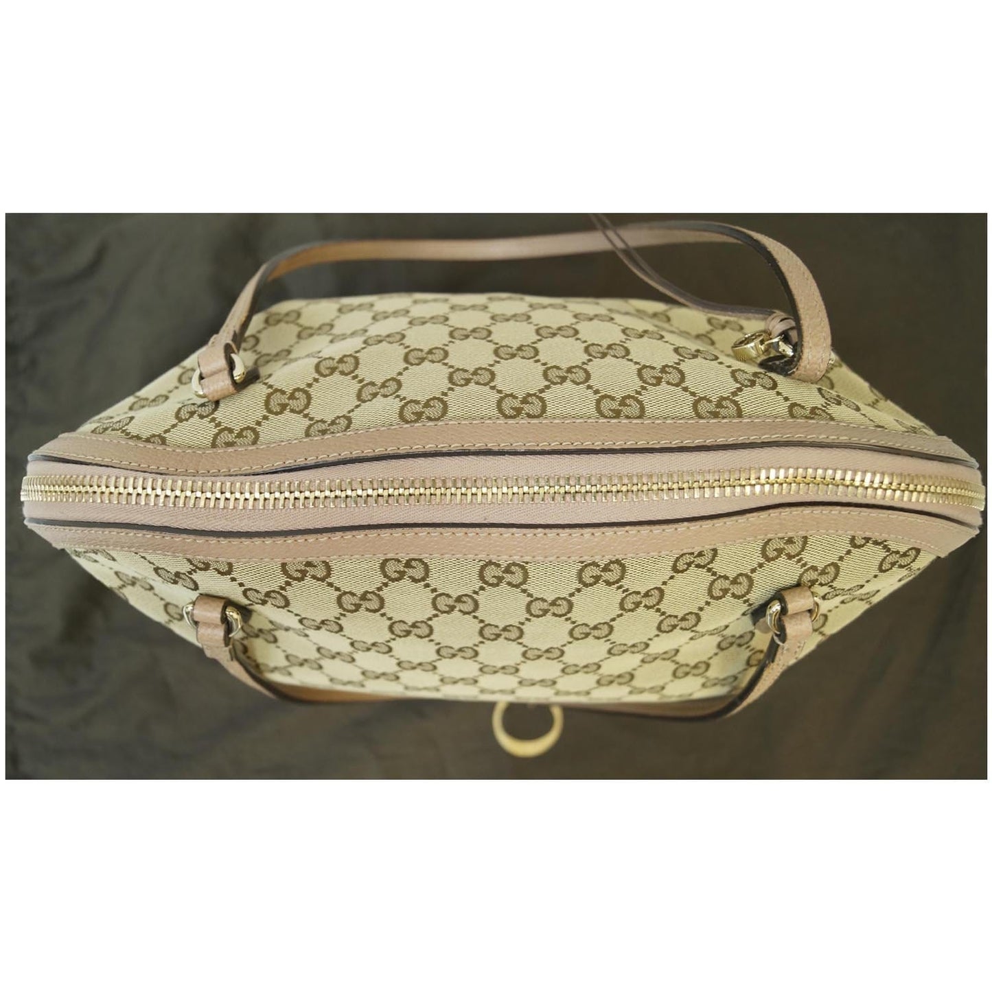 GUCCI Bree GG Supreme Leather Shoulder Bag 323673 Mauve