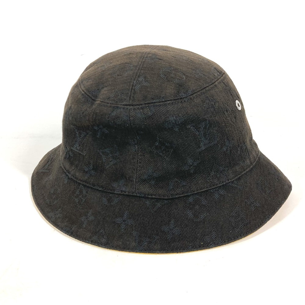 LOUIS VUITTON hat Cotton, Polyester black Hat Hat Bucket Hat Bob Hat Chapo Monogram Denim 60