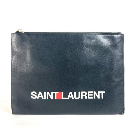 SAINT LAURENT PARIS Clutch bag 397294 leather black logo mens