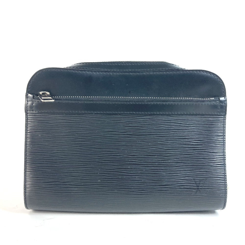 LOUIS VUITTON business bag Epi Leather black Epi Osh mens