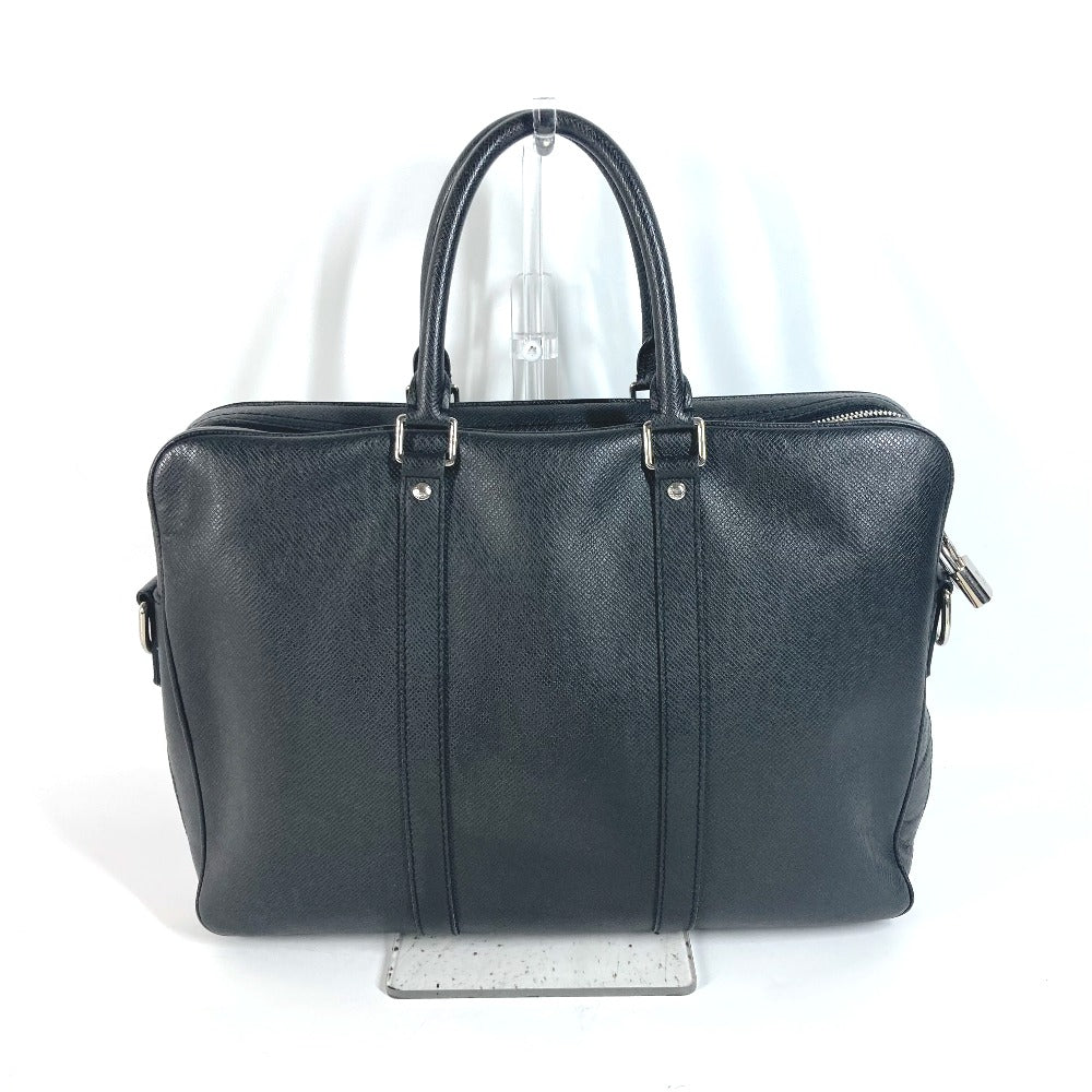 LOUIS VUITTON Handbag Taiga Leather black Taiga PDV Portodocument Voyage PM
