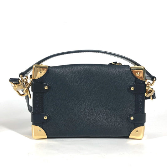 LOUIS VUITTON Handbag M23817 Leather , Grained Calf Leather black Clutch bag pouch Side Trunk PM Women Used