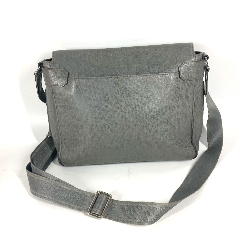 LOUIS VUITTON Shoulder Bag Taiga Leather gray Taiga Roman MM mens
