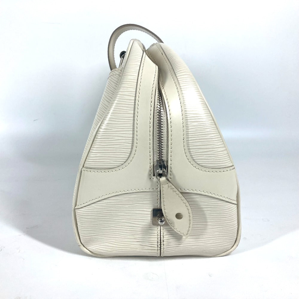 LOUIS VUITTON Handbag Epi Leather white Epi Bowling Montaigne GM Women