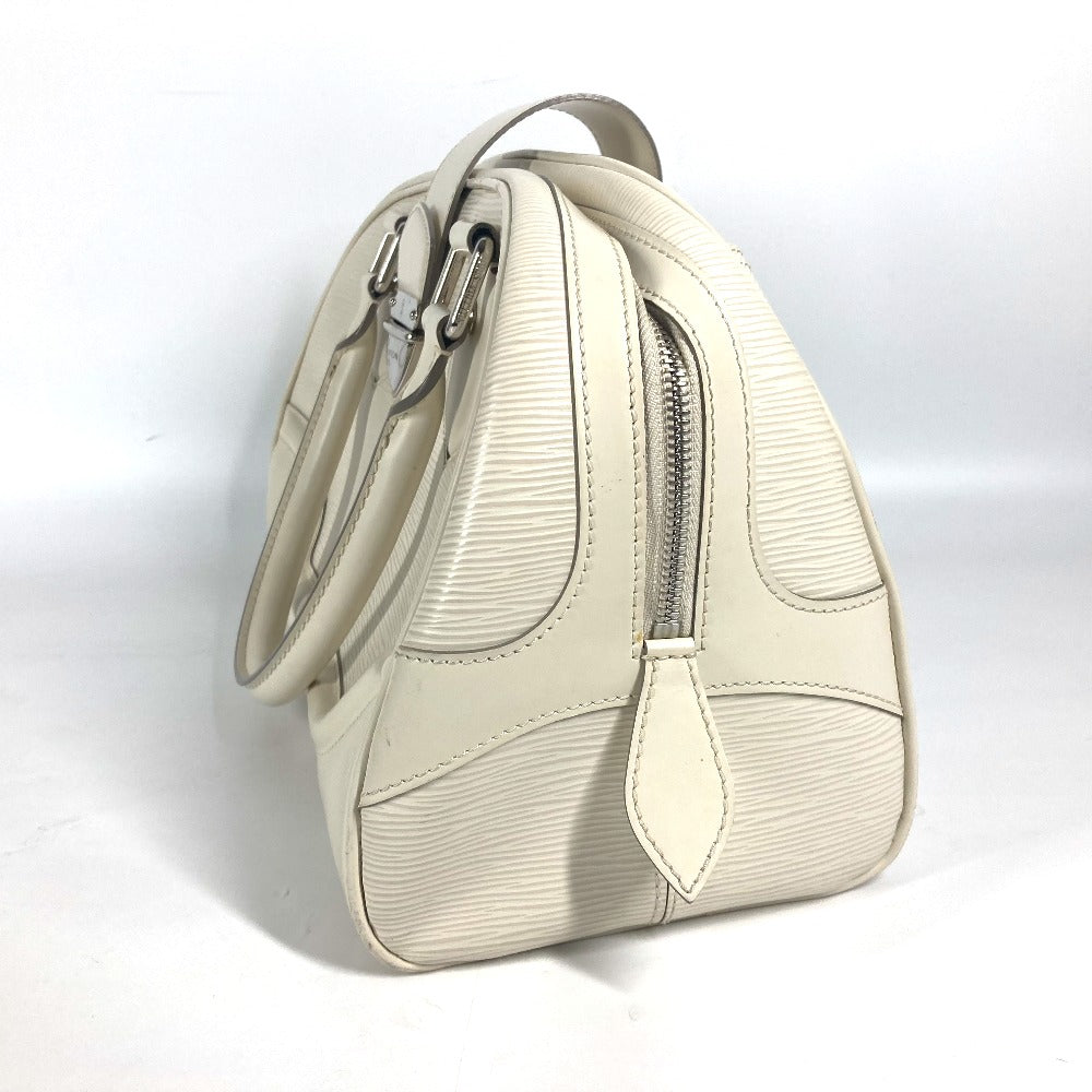 LOUIS VUITTON Handbag Epi Leather white Epi Bowling Montaigne GM Women