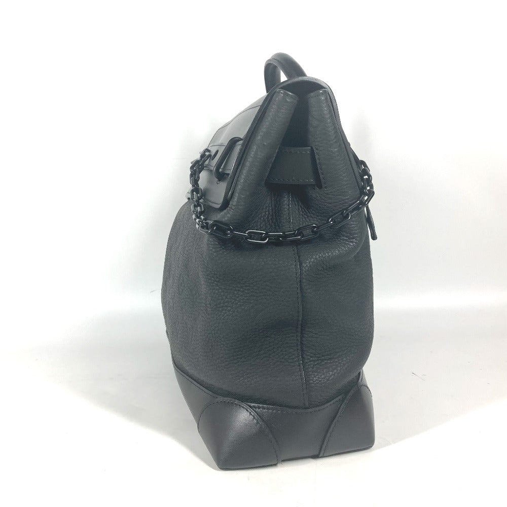 LOUIS VUITTON Shoulder Bag M55701 Taurillon Clemence Leather black Monogram Steamer PM mens