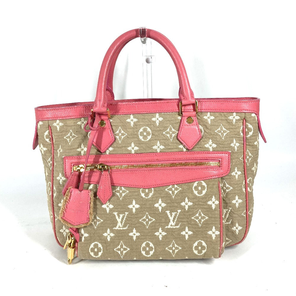 LOUIS VUITTON Tote Bag M93496 Leather / canvas pink Monogram Sabia Hippo MM