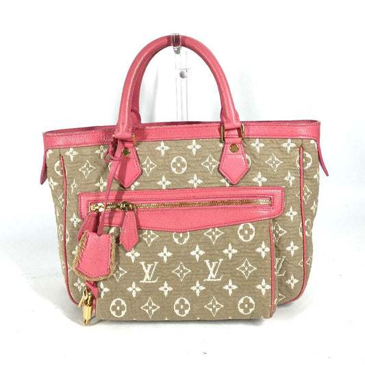 LOUIS VUITTON Tote Bag M93496 Leather / canvas pink Monogram Sabia Hippo MM