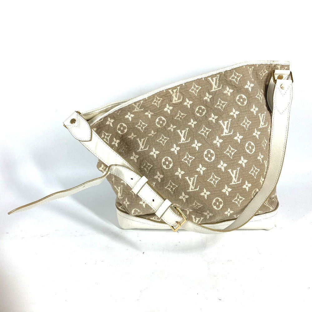 LOUIS VUITTON Shoulder Bag M93499 Cotton, Leather beige Monogram Sabia Buzzus PM Women