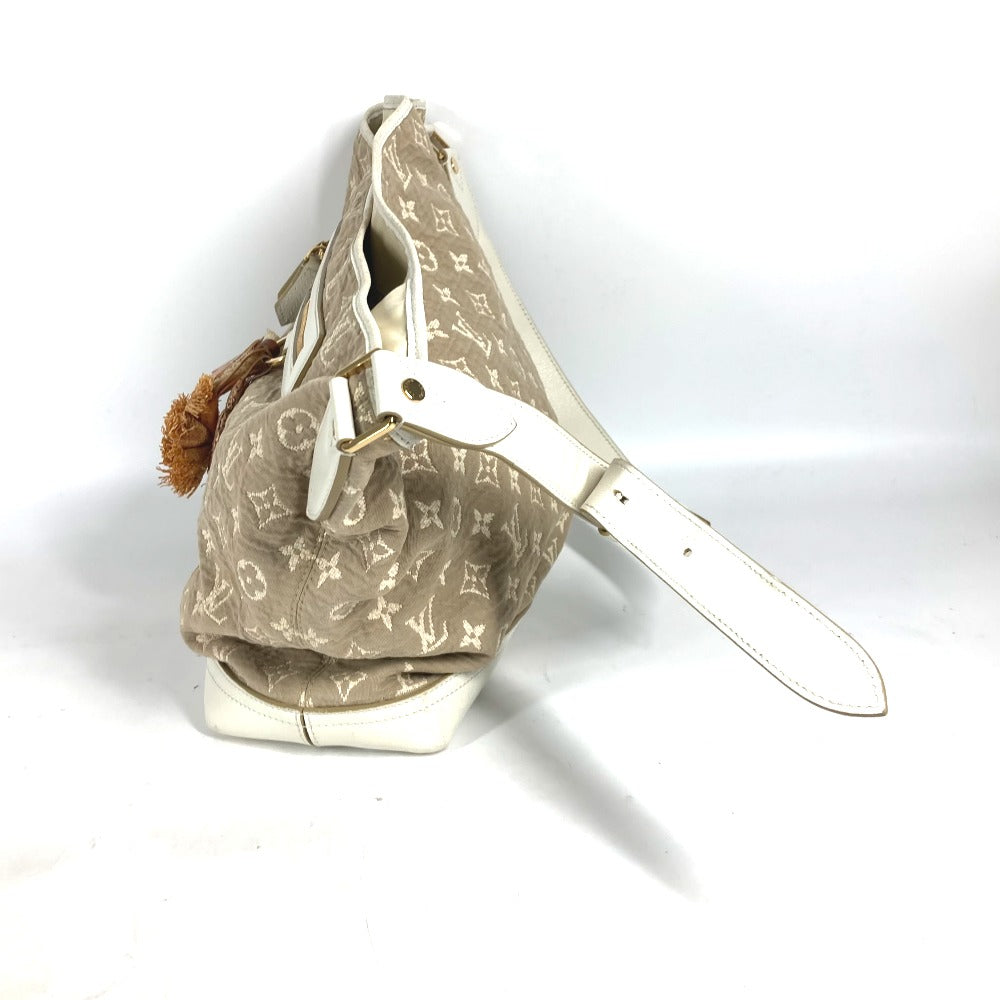 LOUIS VUITTON Shoulder Bag M93499 Cotton, Leather beige Monogram Sabia Buzzus PM Women