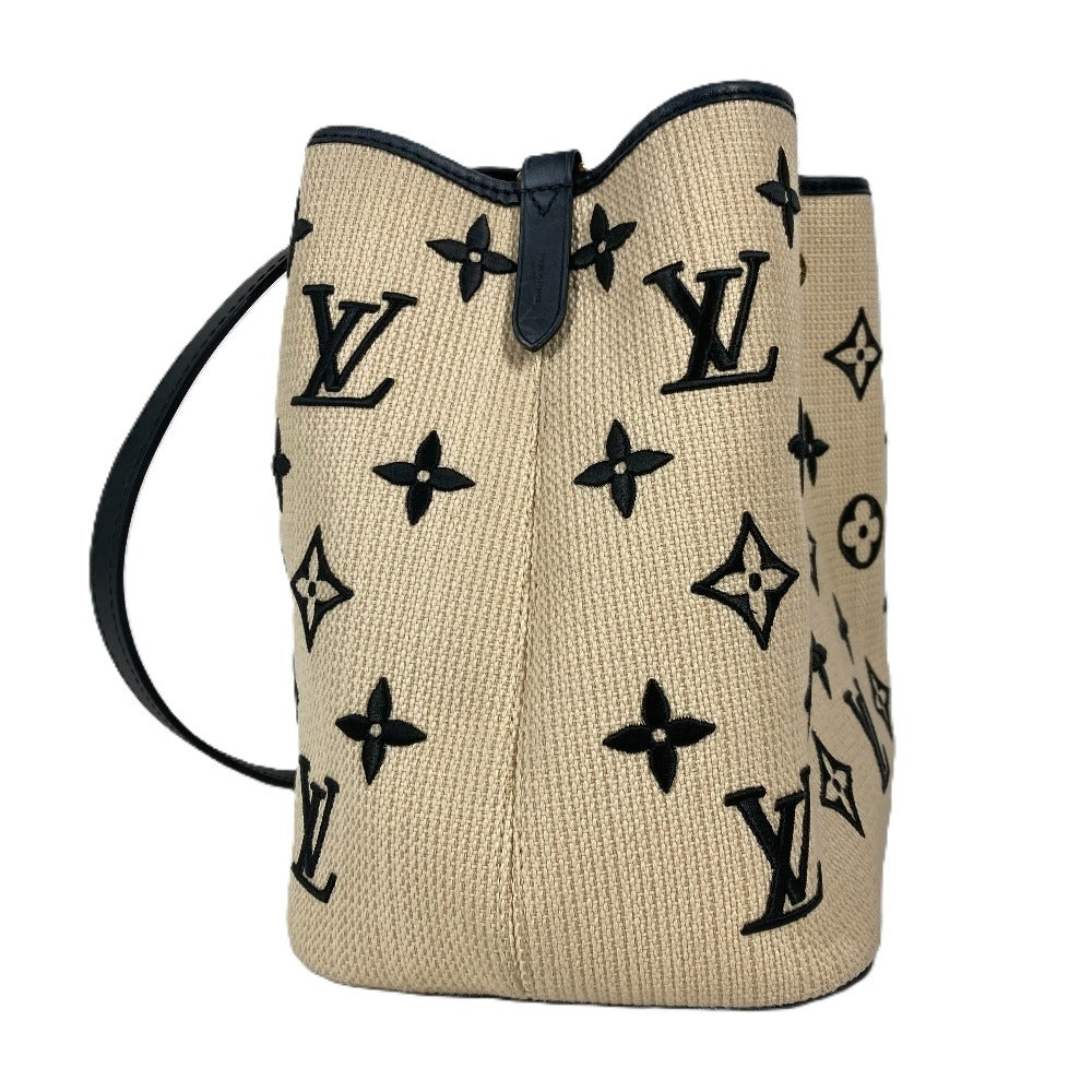 LOUIS VUITTON Shoulder Bag M23080 Cotton, Leather black monogram visor pool Neo Noe MM
