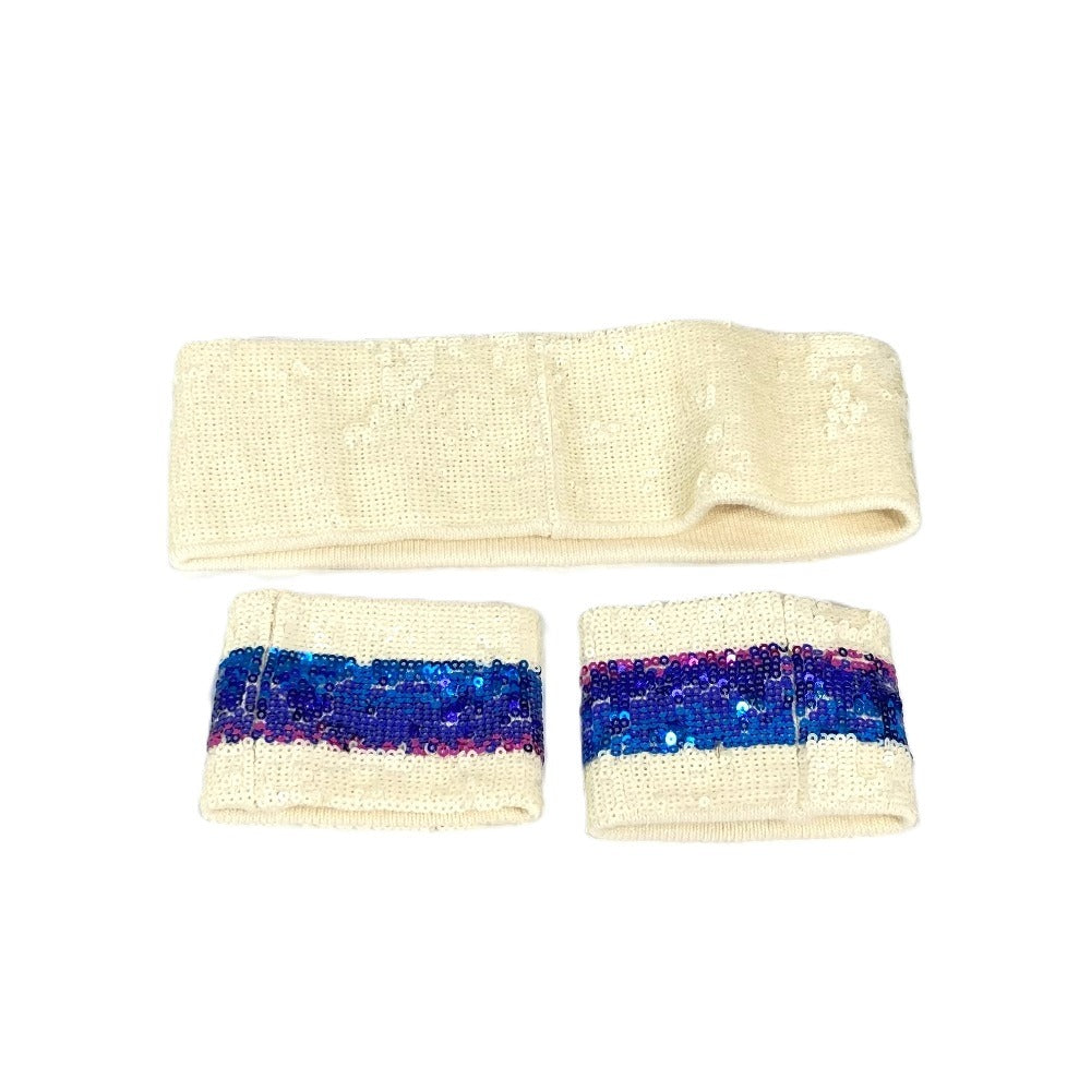 GUCCI Wristband Polyester, Cotton multicolor Hairband set Sequin Sequin logo GG Women(Unisex) M