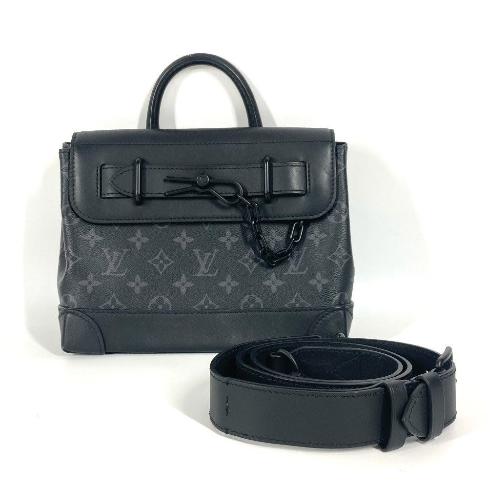 LOUIS VUITTON Handbag M46953 Monogram Eclipse Canvas black Monogram Eclipse Steamer PM unisex(Unisex)