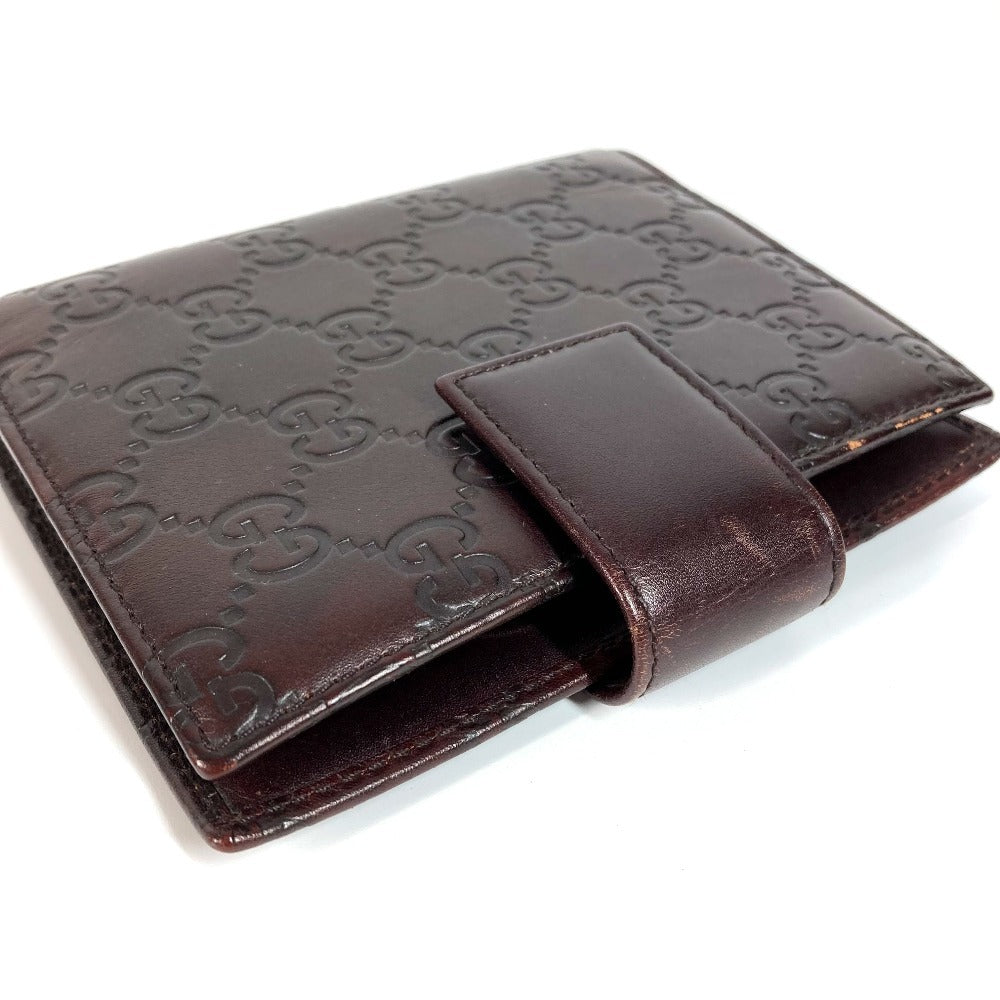 GUCCI Notebook cover 115240 Sima leather Brown Guccisima GG
