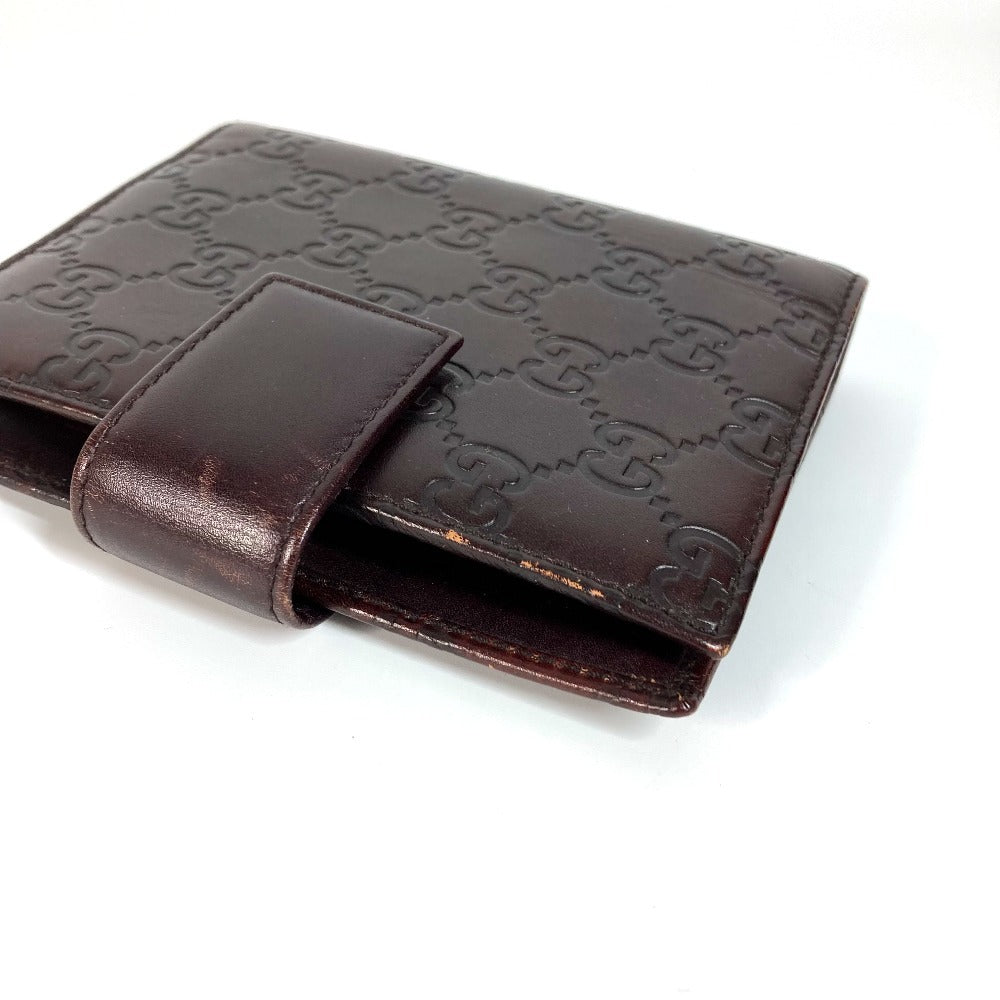 GUCCI Notebook cover 115240 Sima leather Brown Guccisima GG