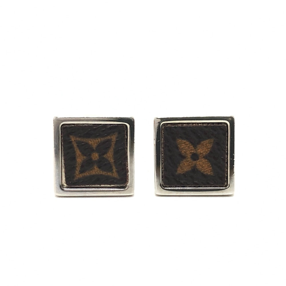 LOUIS VUITTON cuffs M00043 metal Brown Monogram Cufflinks Monogram Square