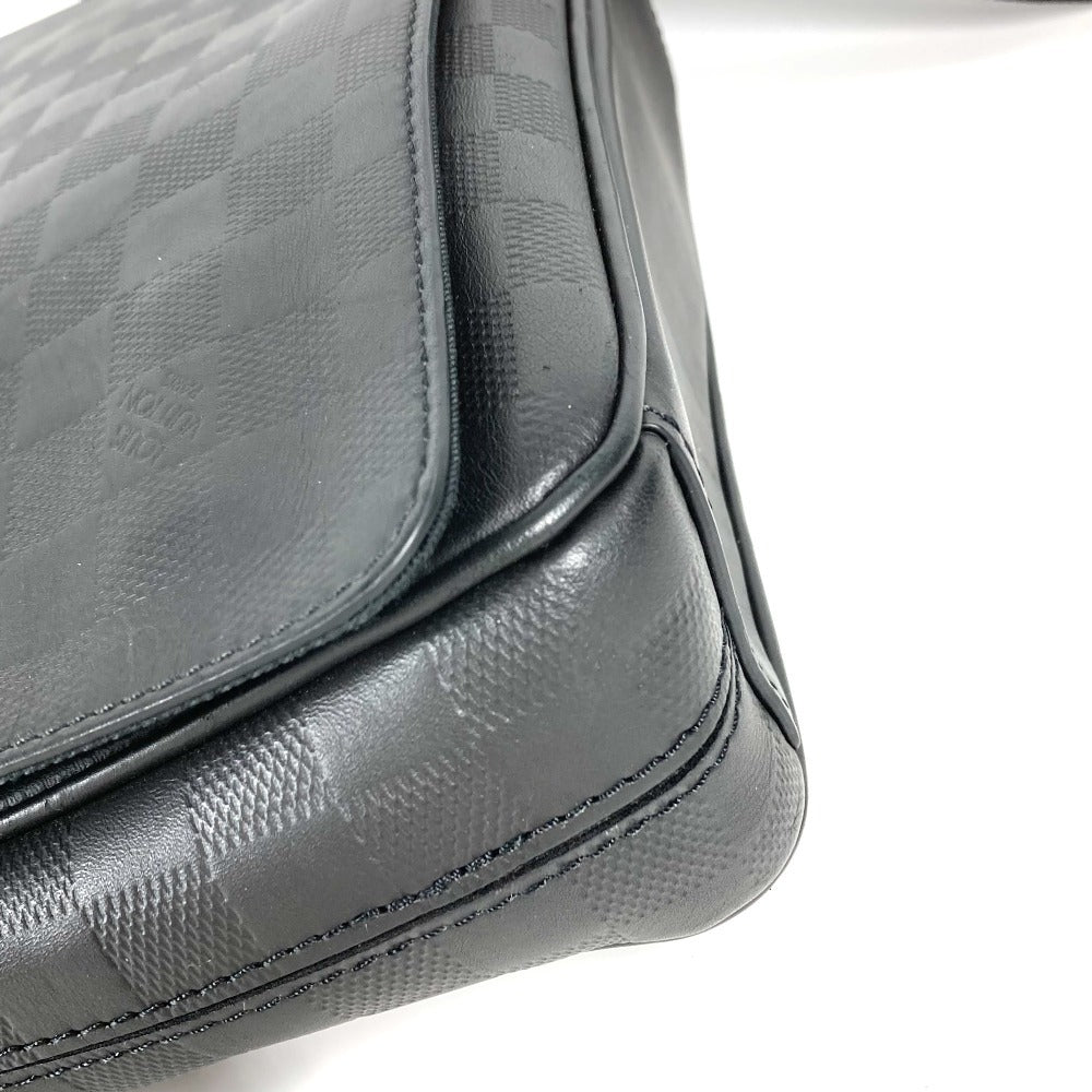 LOUIS VUITTON Shoulder Bag N42711 Damier Anfini Leather black Damier Anfini District PM NV3