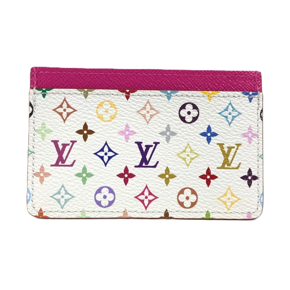 LOUIS VUITTON Card Case M13403 Monogram multicolor canvas white Monogram Multicolor Takashi Murakami Porto cult · Simple