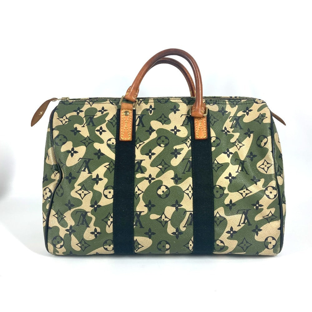 LOUIS VUITTON Handbag M95773 , Monogram Canvas green Monogram Flage by Takashi Murakami Speedy 35