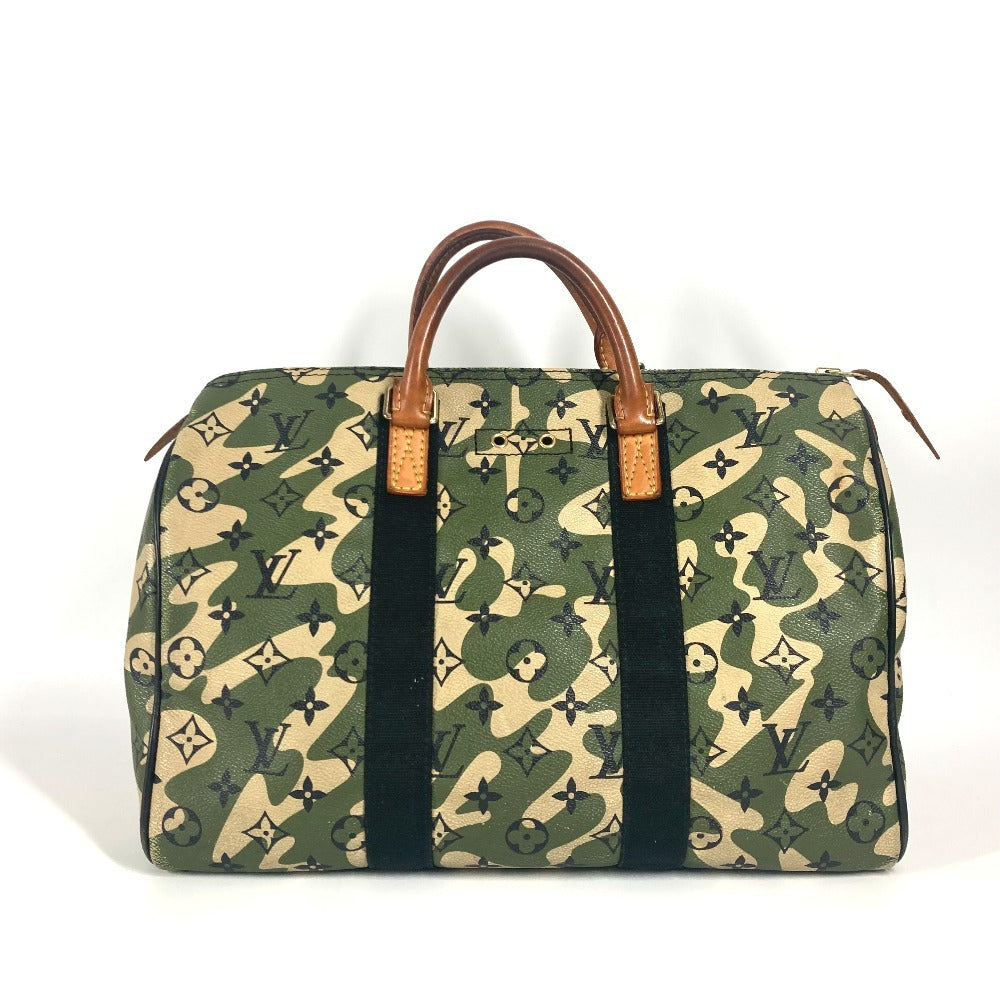 LOUIS VUITTON Handbag M95773 , Monogram Canvas green Monogram Flage by Takashi Murakami Speedy 35