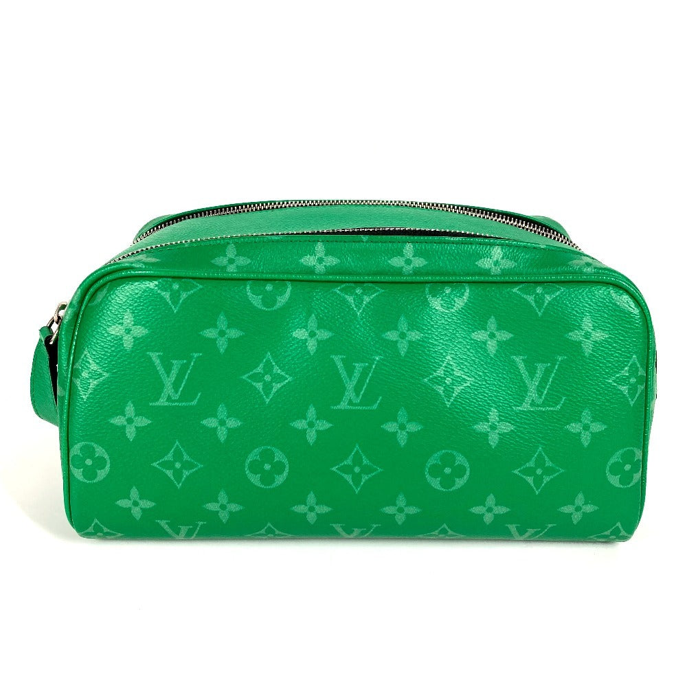 LOUIS VUITTON business bag M31013 Taiga Leather, Monogram Canvas green Taigalama Dop kit