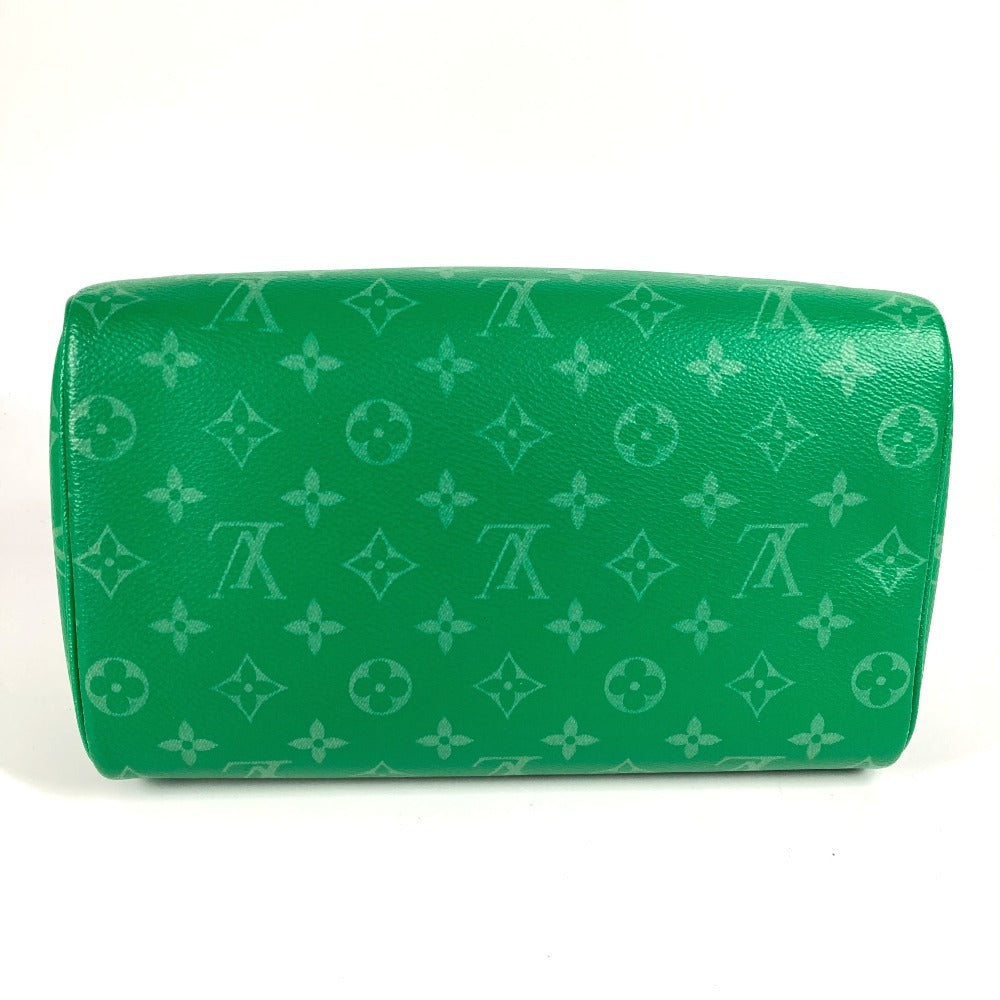 LOUIS VUITTON business bag M31013 Taiga Leather, Monogram Canvas green Taigalama Dop kit