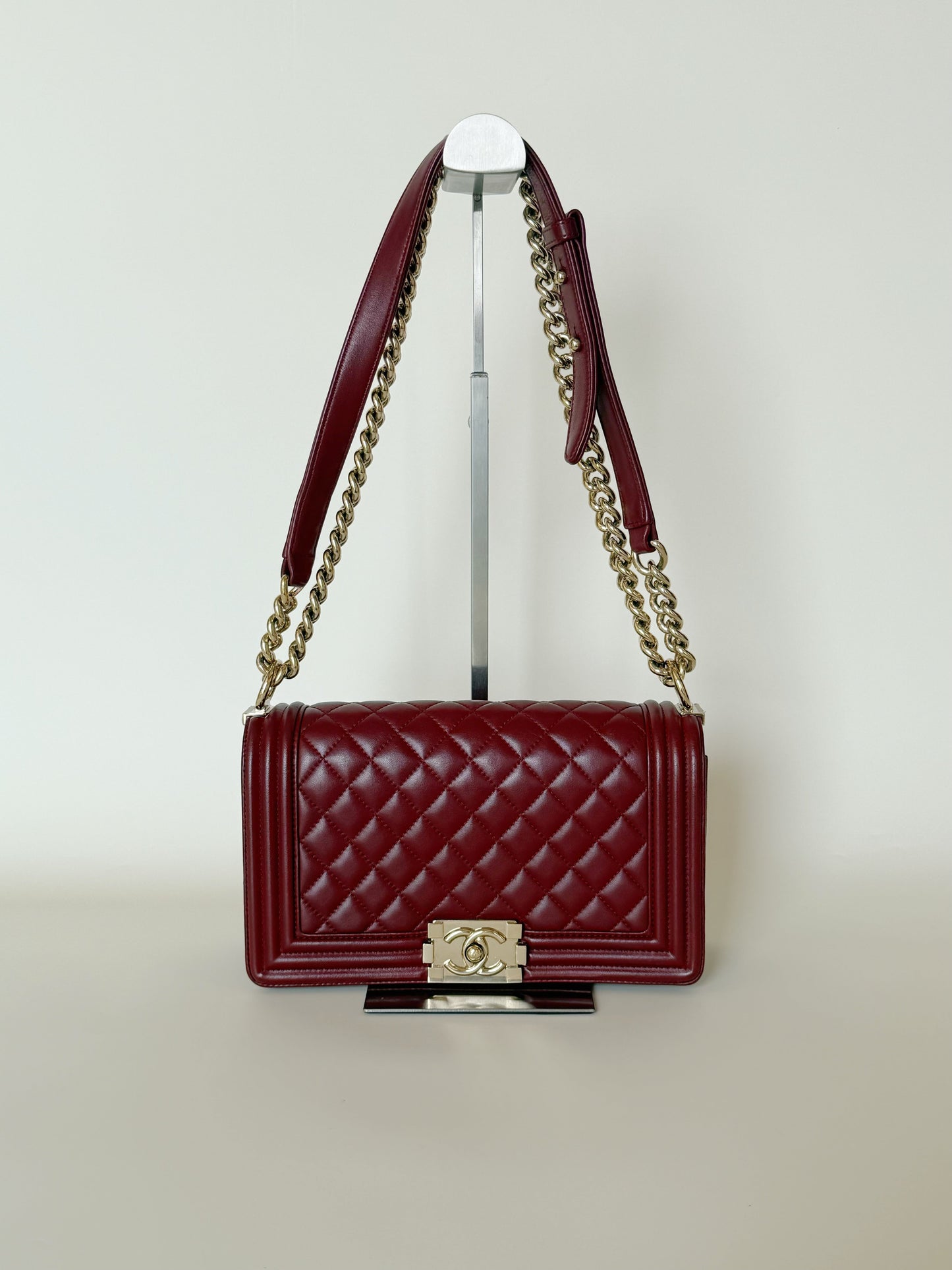 Chanel Lambskin Quilted Medium Boy Flap