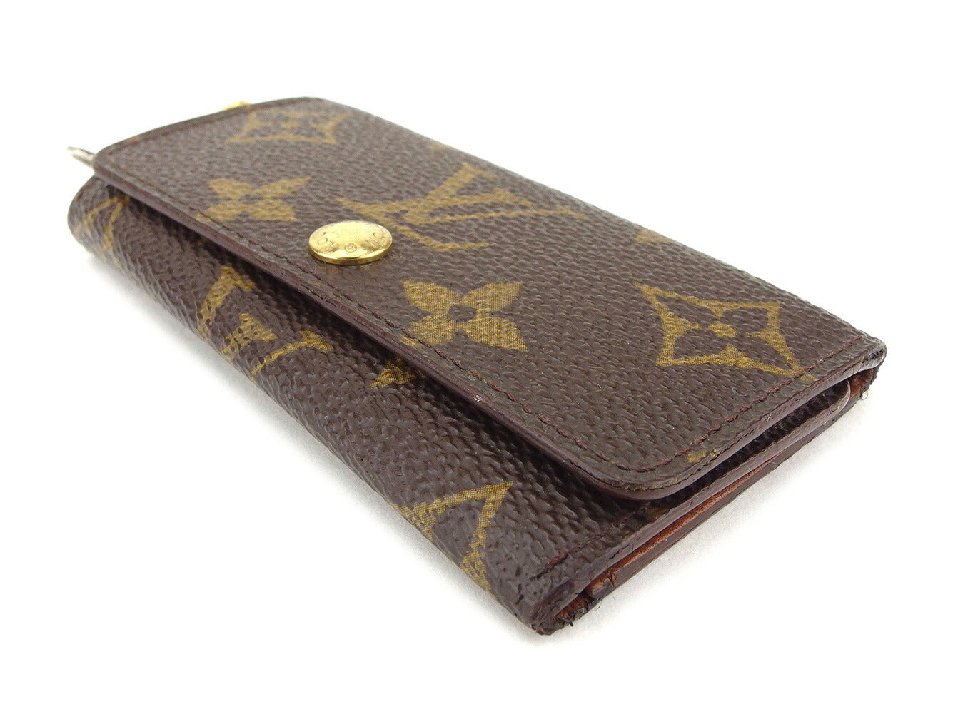 LOUIS VUITTON Key case Key holder M62631 Brown beige gold Multicles4