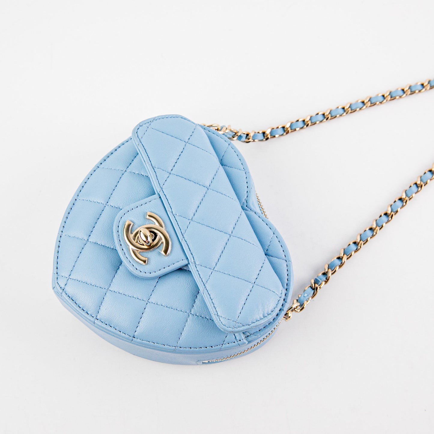 Chanel Heart Bag Mini Blue
