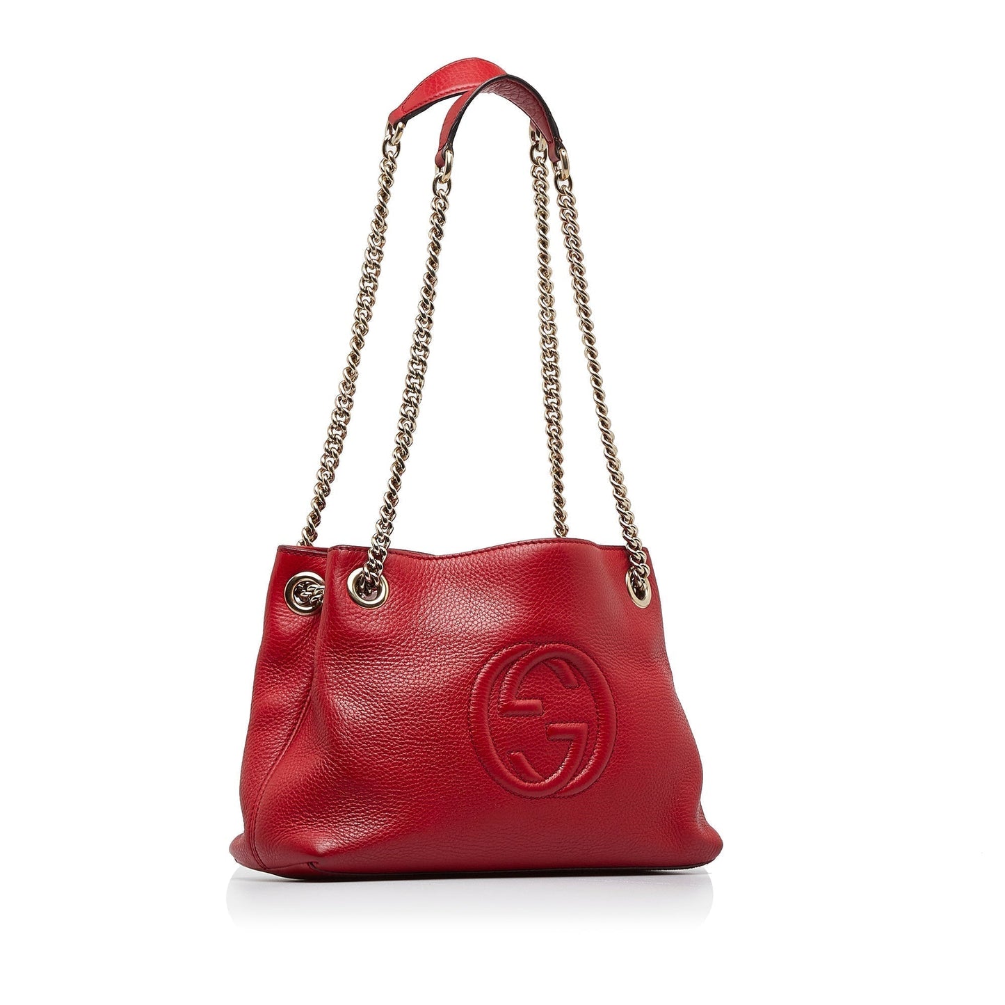 Gucci Soho Red Leather Chain Tote Style 2