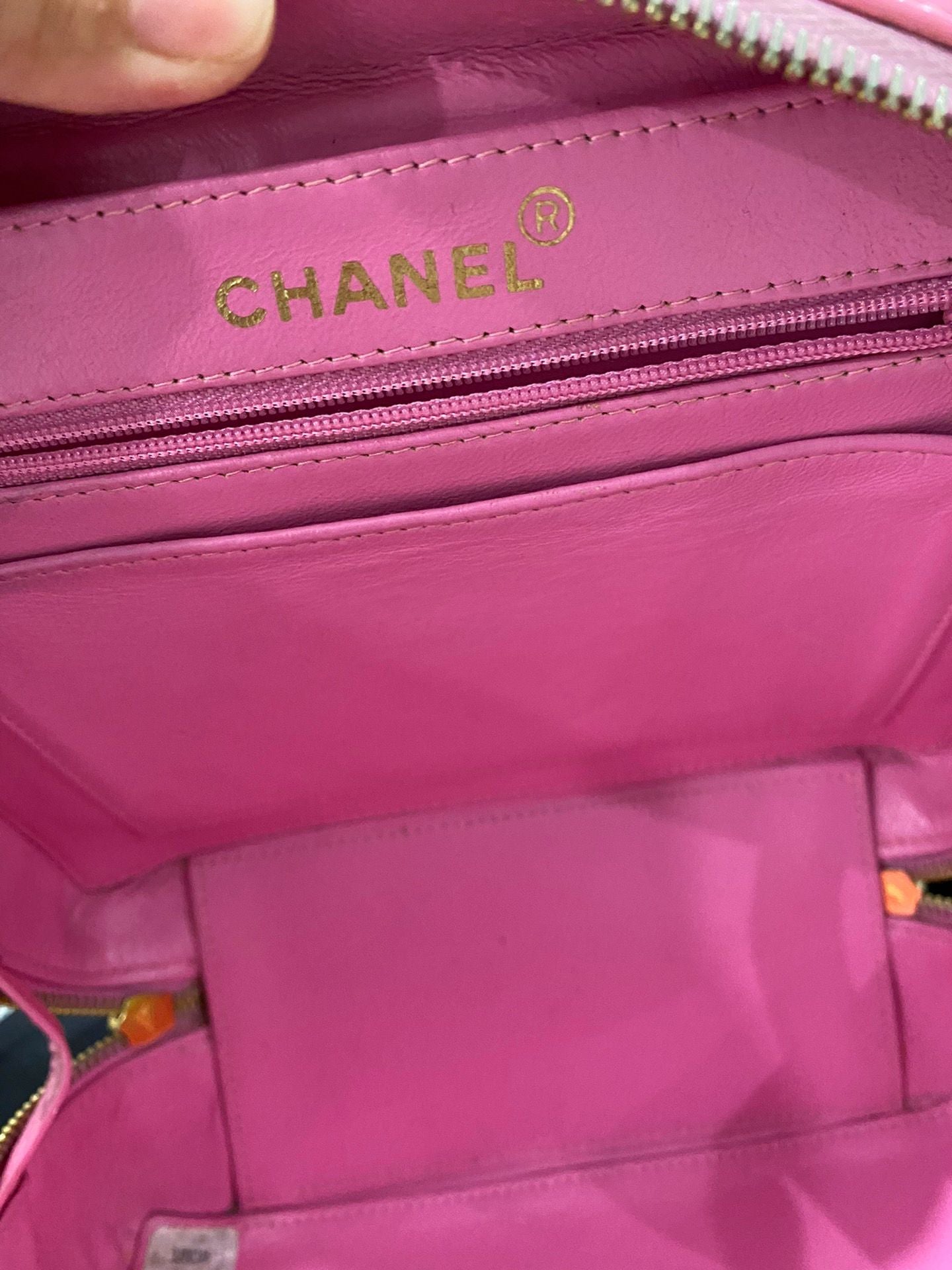 Chanel Vanity Bag Pink Patent Gold Hardware