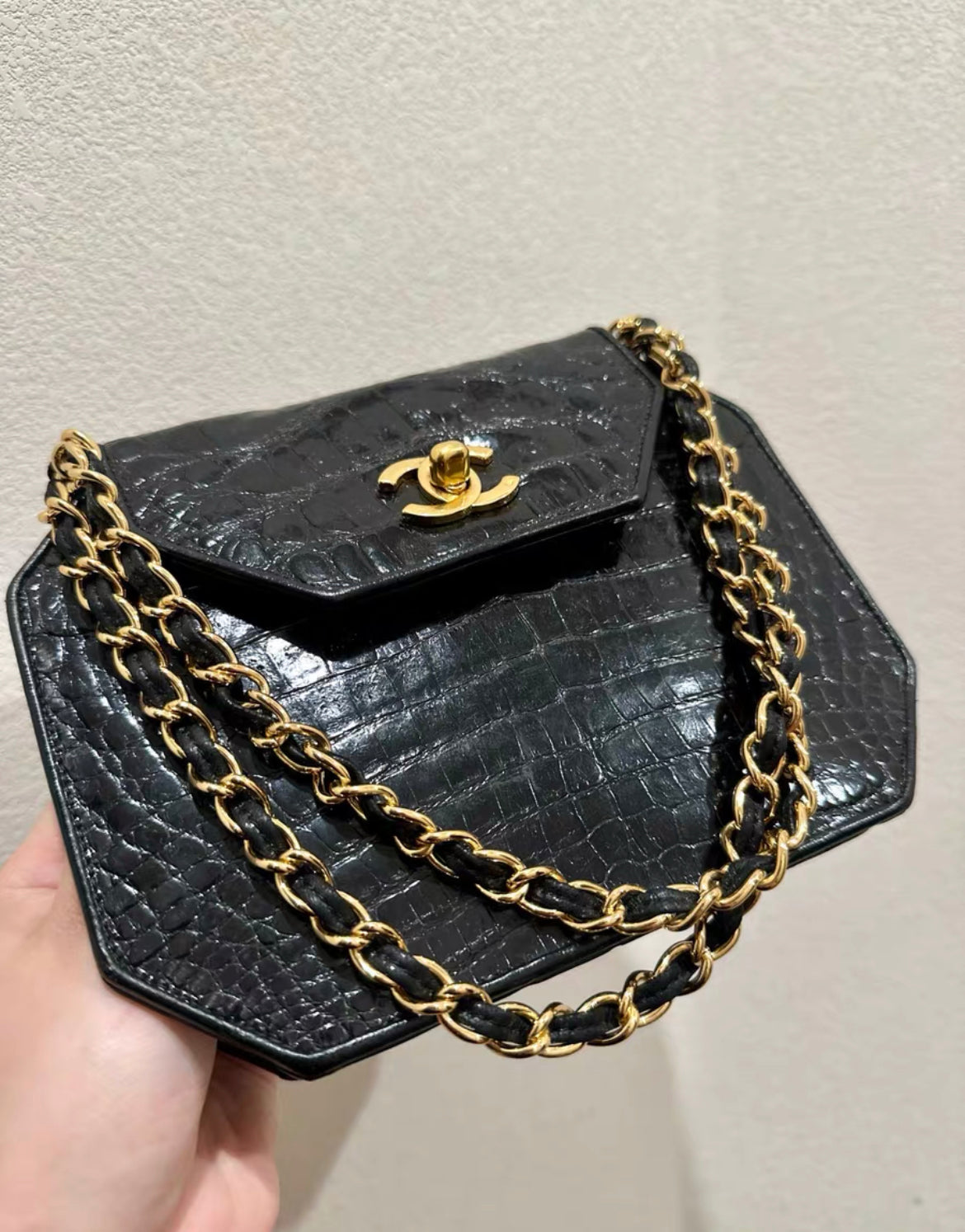 Chanel  Crocodile Flap Clutch
