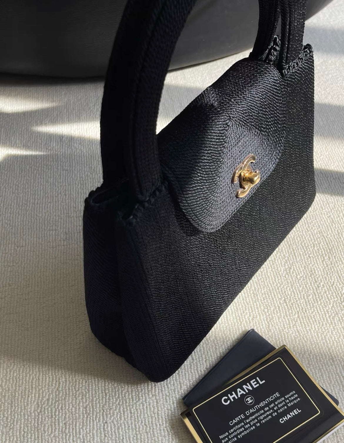 CHANEL  ROPED SILK RAFFIA MINI KELLY BAG EVENING 1997 24K GOLD HARDWARE