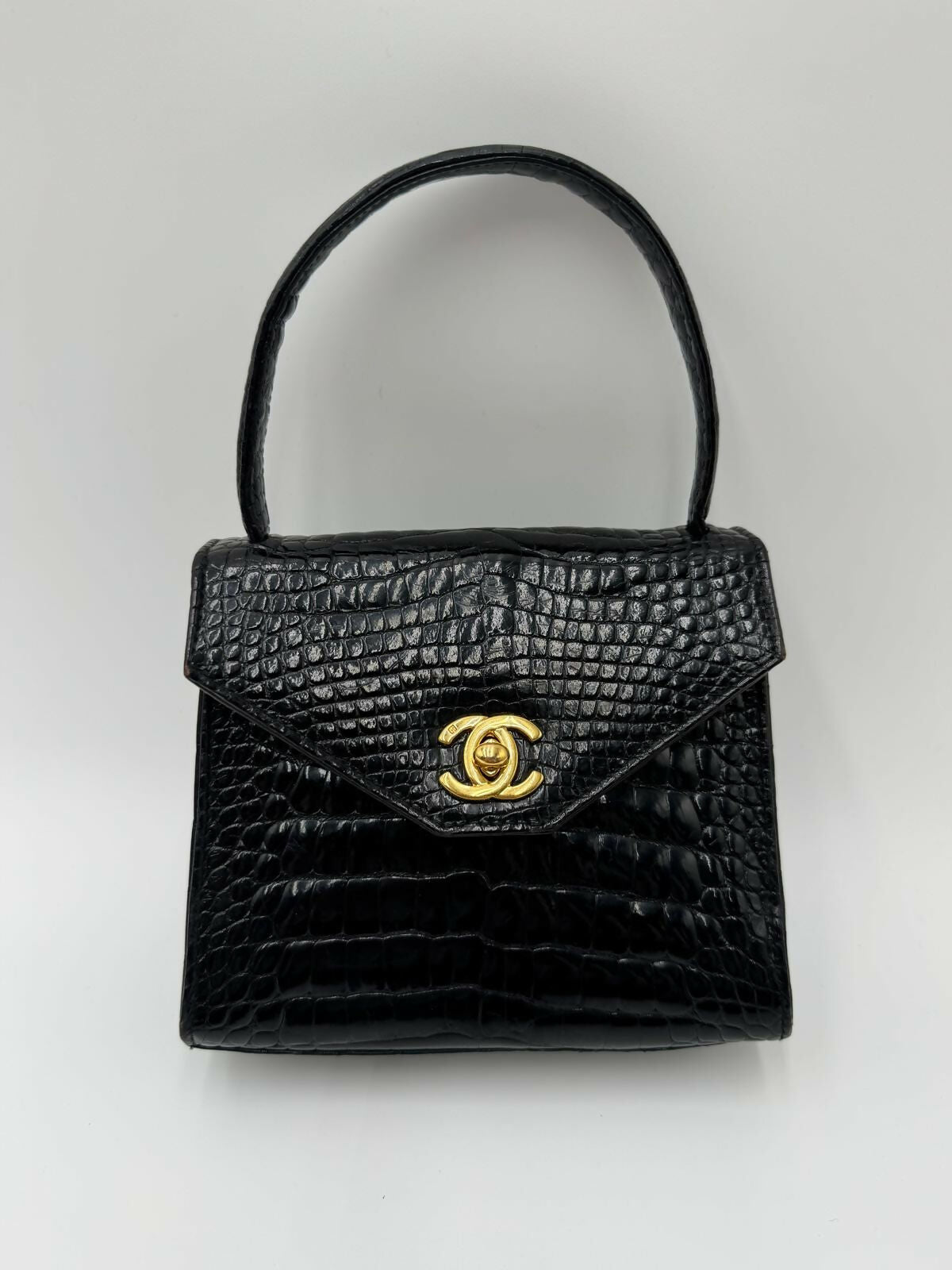 Chanel  Exotic Crocodile Top Handle Bag
